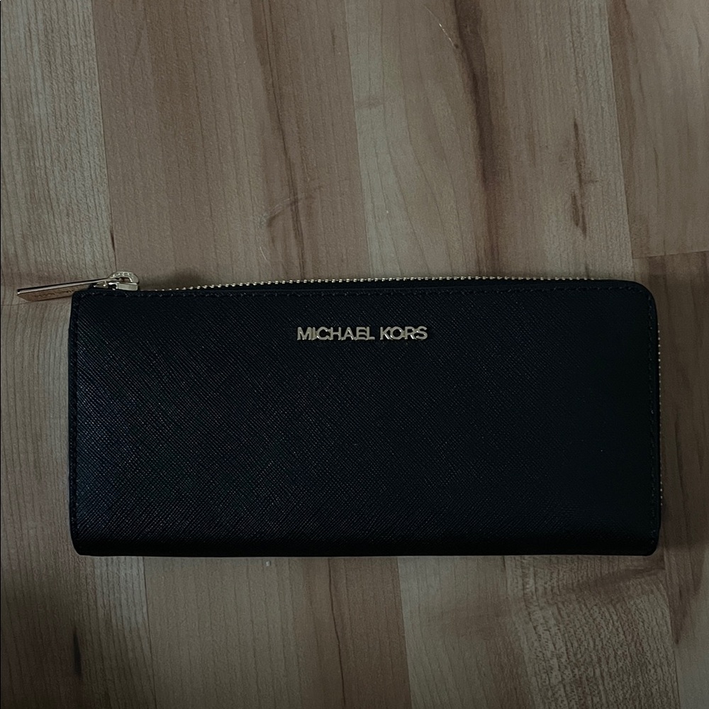 Michael Kors Black Zip-Around Wallet